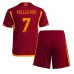 AS Roma Lorenzo Pellegrini #7 Replika Babykläder Hemma matchkläder barn 2023-24 Korta ärmar (+ Korta byxor)